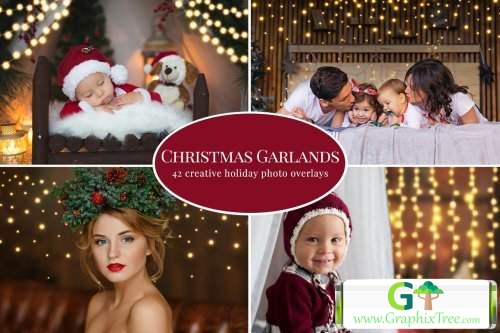 Christmas Garlands photo overlays [Stock Image] [Objects & Elements]