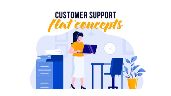Customer support – Flat Concept[Videohive][After Effects][29529589]