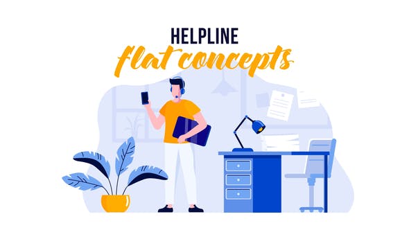 Helpline – Flat Concept[Videohive][After Effects][29529638]