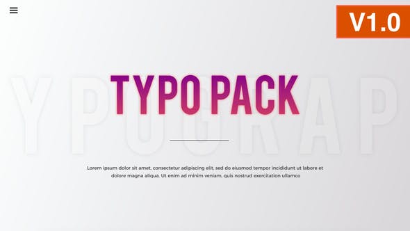 Typography Pack[Videohive][After Effects][22601405]