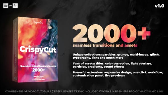 CrispyCut Transitions V1.0 26829624[Videohive][After Effects]