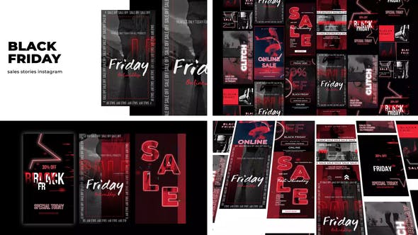 Glitch Black Friday Stories Instagram[Videohive][After Effects][29610431]
